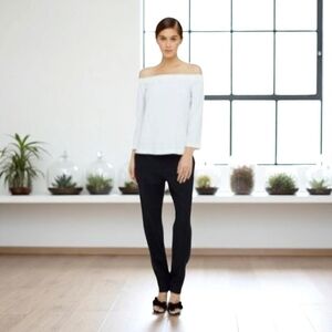 Club Monaco White Off the Shoulder Top Sleek Design